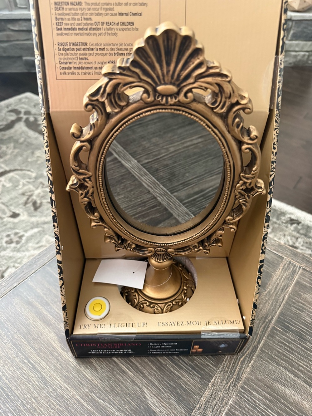 NWT Viral CHRISTIAN SIRIANO LED Ghost Lighted Mirror